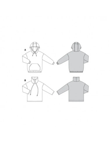 Patron Burda 6253 Sweat shirt pour femmes de 34 à 44