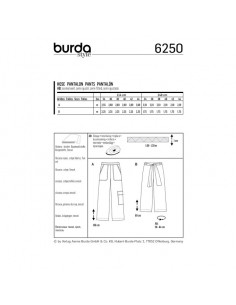 Patron Burda 6250 Pantalon ample pour femmes de 34 à 44 2