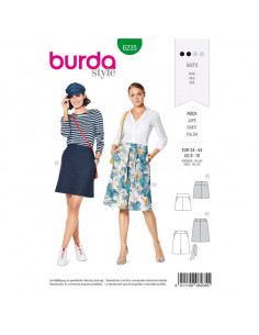 Patron Burda 6235 Jupes trapèze avec empiècement – du 34 au 44