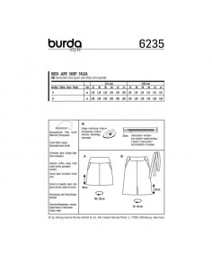 Patron Burda 6235 Jupes trapèze avec empiècement – du 34 au 44 2
