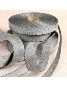 Sangle métallique, 30mm, argent noir