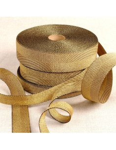 Sangle métallique, 30mm, or noir