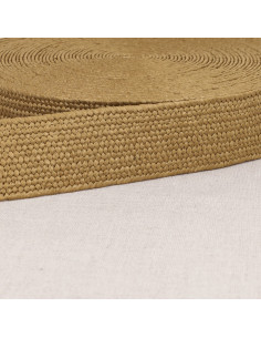 Sangle aspect naturel, 40mm, extensible, beige foncé