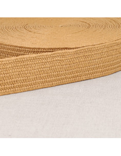Sangle aspect naturel, 40mm, extensible, beige clair
