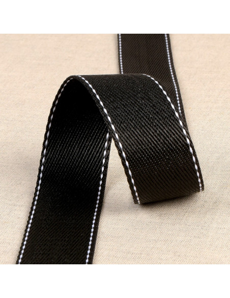 Sangle point sellier, 35mm, noir