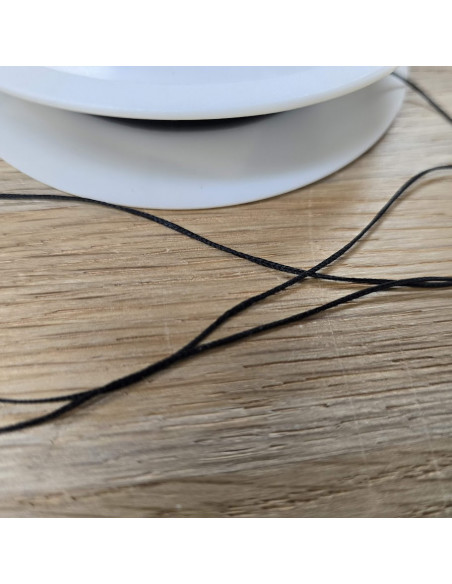 Cordon à bijoux, 0,7mm, noir