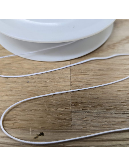 Cordon à bijoux, 0,7mm, blanc