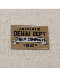 Ecusson thermocollant, authentic denim, beige