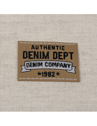 Ecusson thermocollant, authentic denim, beige