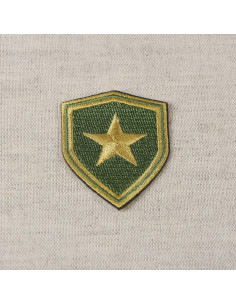 Ecusson thermocollant, blason militaire, étoile, vert