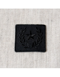 Ecusson thermocollant, badge étoile, noir