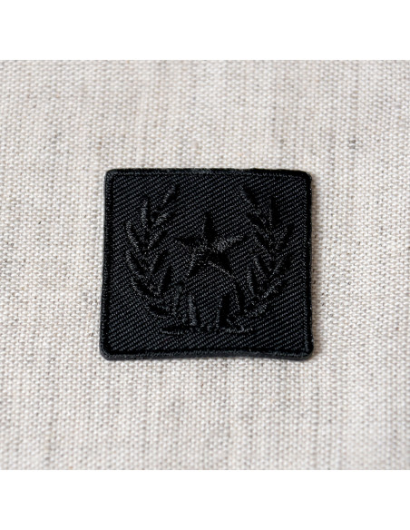 Ecusson thermocollant, badge étoile, noir