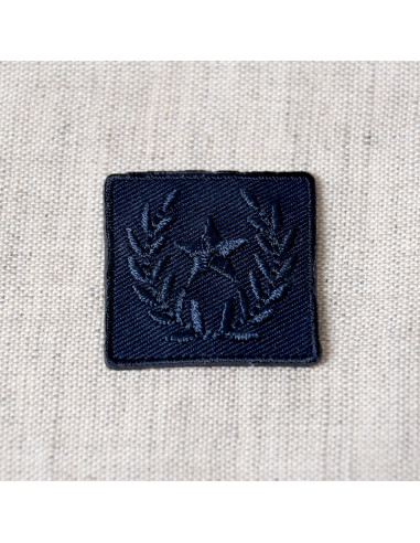 Ecusson thermocollant, badge étoile, bleu marine