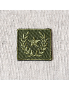 Ecusson thermocollant, badge étoile, vert kaki