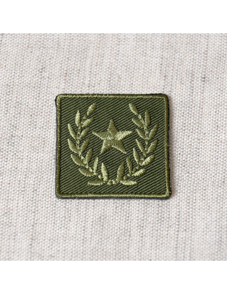 Ecusson thermocollant, badge étoile, vert kaki