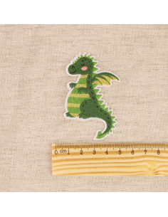 Ecusson thermocollant, dragon, vert