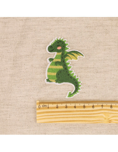 Ecusson thermocollant, dragon, vert