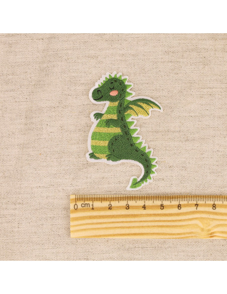 Ecusson thermocollant, dragon, vert