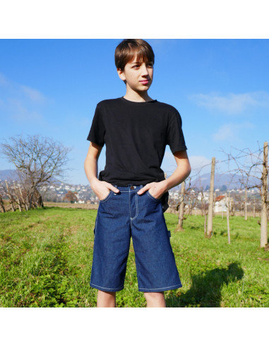 Patron Petits D'om, Buffalo,  jean, bermuda ou pantalon cargo pour garçon, 2 à 16 ans