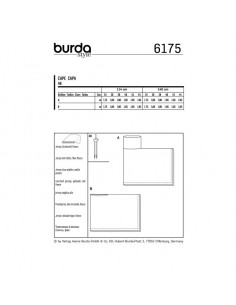 Patron Burda 6175 Cape rectangulaire à col roulé - du 34 au 44 2