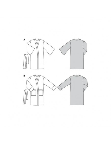 Patron Burda 6161 Kimono peignoir - du 34 au 44