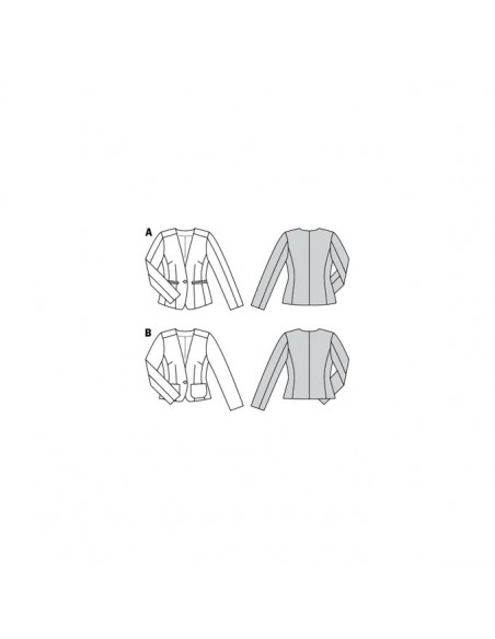 Patron Burda 6160 Veste blazer encolure en V - du 34 au 44
