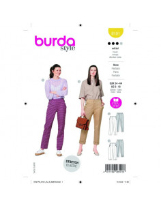 Patron Burda 6101 - Pantalons en tissu à plis permanents du 34 au 44