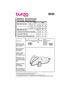 Patron Burda 6049 - Manteau pour chien du S au L 2