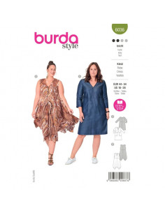 Patron Burda 6036 - Robe avec variations du 44 au 54
