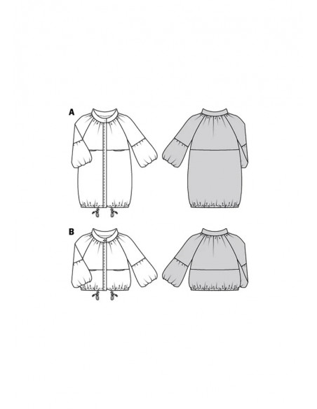 Patron Burda 6022 - Vestes style Parka avec variations du 34 au 44