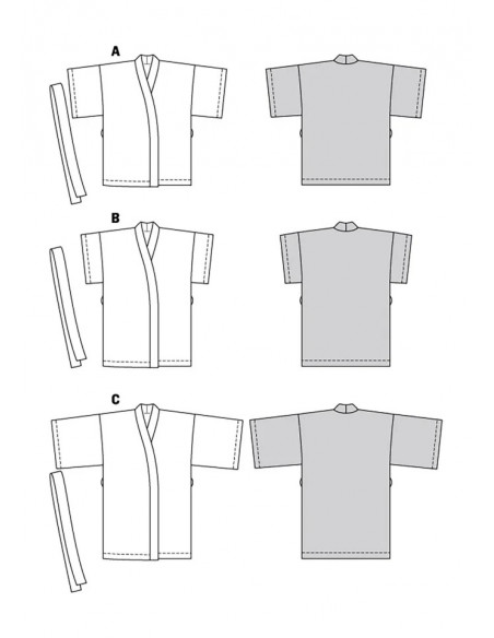 Patron Burda 5995 - Manteau Kimono Femme du 34 au 48