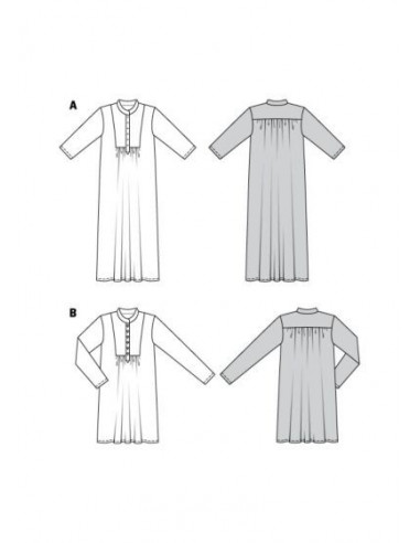 Patron Burda 5959 - Robes de diffétentes longueurs du 34 au 44