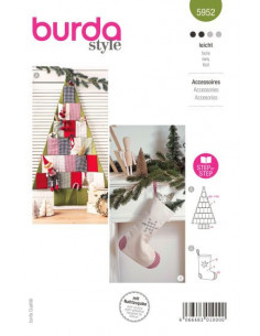 Patron Burda 5952 - Accessoires, calendrier de l'avent en forme de sapin