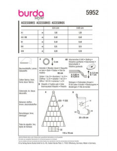 Patron Burda 5952 - Accessoires, calendrier de l'avent en forme de sapin 2