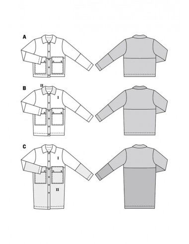 Patron Burda 5941 - Veste sportive & manteau classique du 34 au 48