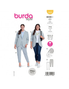 Patron Burda 5935 - Costume féminin du 44 au 54