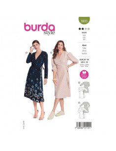 Patron Burda 5933 - Robes portefeuille du 34 au 44