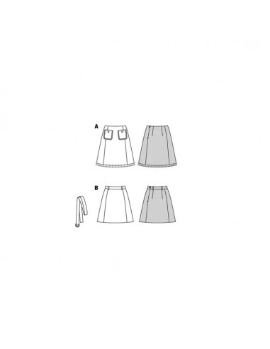Patron Burda 5930 -  Jupes trapèze du 34 au 44