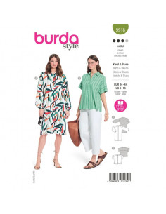 Patron Burda 5918 - Robe chemise et la blouse du 34 au 44 (FR)