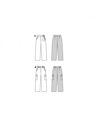 Patron Burda 5902 - Pantalons droits avec des poches du 34 au 44