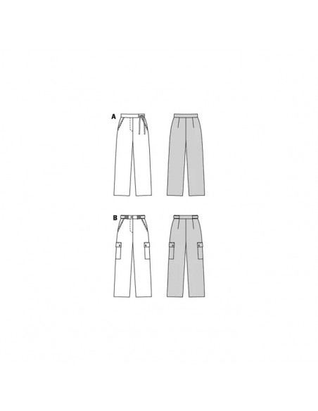 Patron Burda 5902 - Pantalons droits avec des poches du 34 au 44