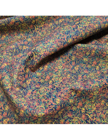 Tissu, Popeline de Coton Voile, Motif Batik, Laize 150 cm, 100% Coton 83g/m²