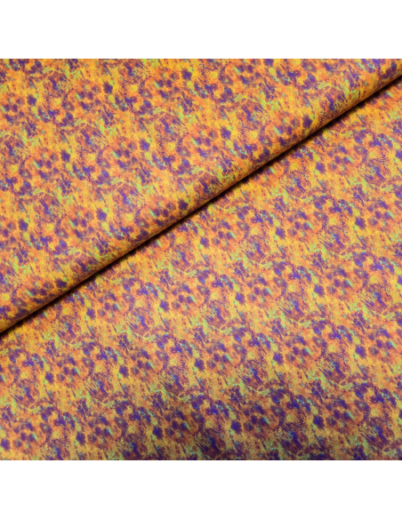 Popeline de coton "voile", impression digitale esprit batik, 60469