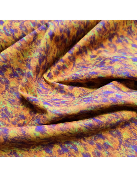 Tissu, Popeline de Coton Esprit Batik, Multicolore, Laize 150 cm, 100% Coton 83g/m²