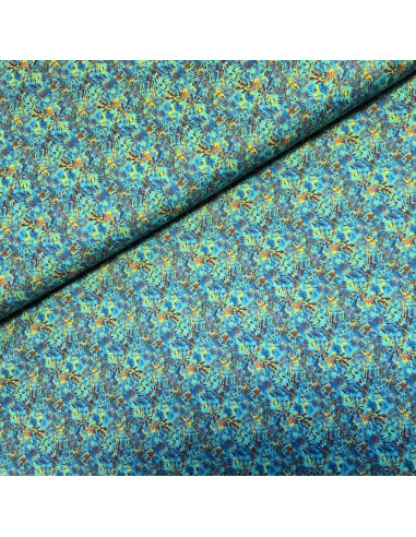 Tissu, Popeline de Coton, Esprit Batik, Laize 150 cm, 100% Coton 83g/m²