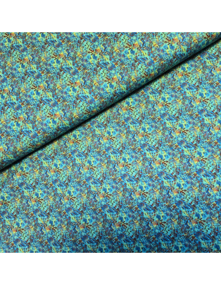 Tissu, Popeline de Coton, Esprit Batik, Laize 150 cm, 100% Coton 83g/m²