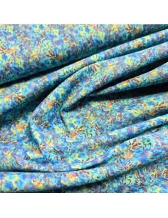 Popeline de coton "voile", impression digitale esprit batik, 60305 2