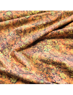 Popeline de coton "voile", impression digitale esprit batik, 60674 2