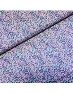 Popeline de coton "voile", impression digitale esprit batik, 61361