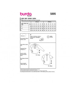 Patron Burda 5895 - Chemise du 46 au 56 2